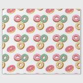 Papier Cadeau Série de donuts sucrés Design 3 (Plat)