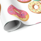 Papier Cadeau Série de donuts sucrés Design 3 (Coin rond)