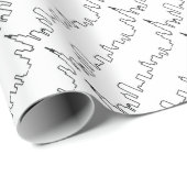 Papier Cadeau Série d'horizon de Chicago (Coin rond)