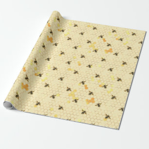 Papier Cadeau Série Tournesol et Abeille Design Onze