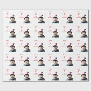 Papier Cadeau Seriez-vous mon Valentin?