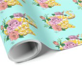 Papier Cadeau Serpent à bille jaune (Coin rond)