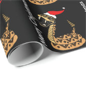 Papier Cadeau Serpent à sonnettes drôle de Noël (Coin rond)