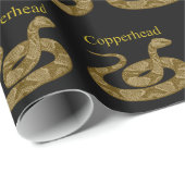 Papier Cadeau Serpent Copperhead Enroulé Thunder_Cove (Coin rond)