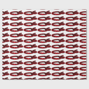 Papier Cadeau Serpent d'amour rouge