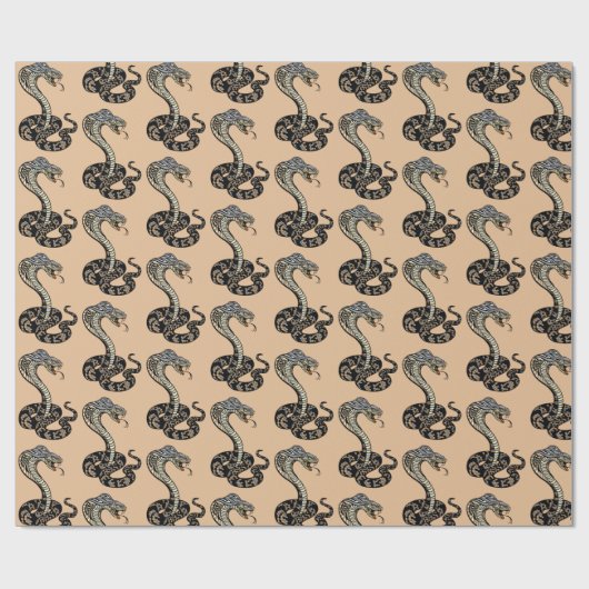 Papier Cadeau serpent de cobra (Plat)