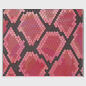 Papier Cadeau Serpent noir et rouge (Plat)