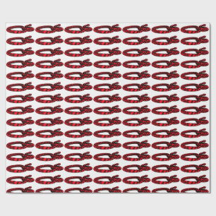 Papier Cadeau Serpent rouge d'amour