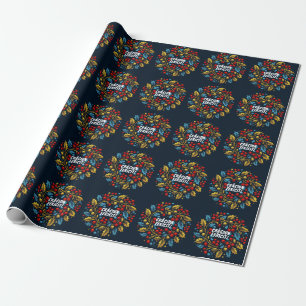 Papier Cadeau Serre de fruits creux courre roumaine Drapeau coul