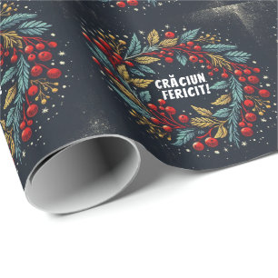 Papier Cadeau Serre de fruits creux courre roumaine Drapeau coul