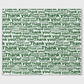 Papier Cadeau Service de soins de pelouse blanc et vert - Merci  (Plat)