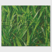 Papier Cadeau Service d'entretien de pelouse verte - Merci ! - (Plat)