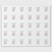 Papier Cadeau services de restauration ajouter nom code QR site  (Plat)