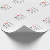 Papier Cadeau services de restauration ajouter nom code QR site  (Coin)