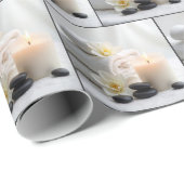 Papier Cadeau Serviettes spas et fleurs de Magnolia (Coin rond)