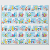 Papier Cadeau Sesame Pals Marcher Le Long De Sesame Street Motif (Plat)