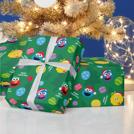 Papier Cadeau Sesame Street Christmas Tree Motif (Vacances)