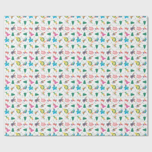 Papier Cadeau Sesame Street Christmas Tree Motif (Plat)