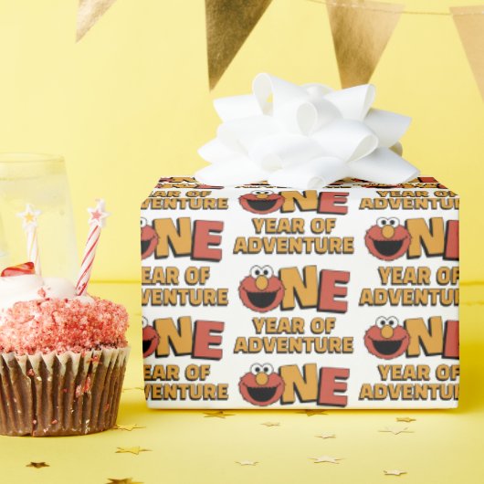 Papier Cadeau Sesame Street | Elmo - First Birthday Wrapping Pap (Fête d'anniversaire)