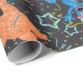 Papier Cadeau Sesame Street Pals Chalkboard Rainbow (Coin rond)