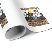 Papier Cadeau Session de sudation Spooktacular Maison hantée Sor (Coin rond)