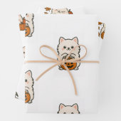 Papier cadeau Set Halloween / Pomeranian (En situation)