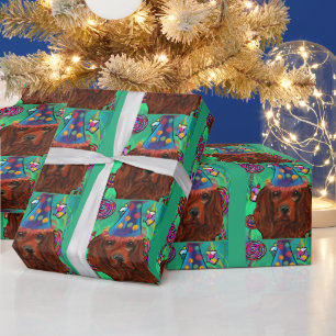 Papier Cadeau Setter rouge irlandais