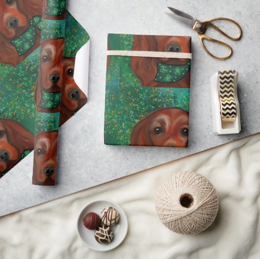 Papier Cadeau Setter rouge irlandais (Artisanat)