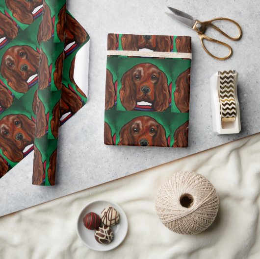 Papier Cadeau Setter rouge irlandais (Artisanat)