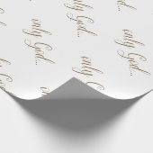Papier Cadeau "Seul Dieu..." Texte Or blanc (Coin)