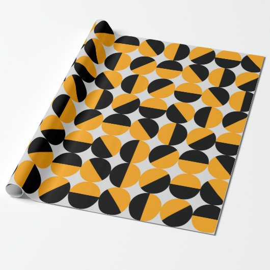 Papier Cadeau seventies style geometric pattern with half circle (Déroulé)