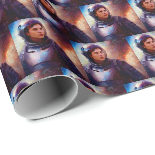 Papier Cadeau SF Space Hero 4 (Coin rond)