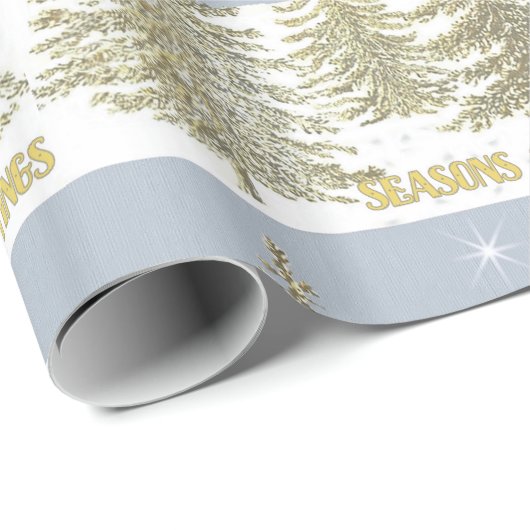 Papier Cadeau SG-Trees & Star (Coin rond)