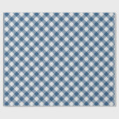 Papier Cadeau Shabby Chic Blanc Cadet bleu En vichy (Plat)