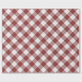 Papier Cadeau Shabby Chic Blanc clair Maroon Rouge En vichy (Plat)
