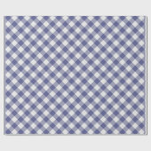 Papier Cadeau Shabby Chic Blanc Violet Bleu foncé En vichy (Plat)