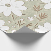 Papier Cadeau Shabby Chic Pierre Naturelle Retro Daisy Motif (Coin)