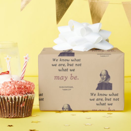 Papier Cadeau Shakespeare Inspiration Vintage Bookish Graduation (Fête d'anniversaire)