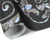 Papier Cadeau Shalliveye III Baroque Damask Élégance brillante (Coin rond)