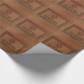 Papier Cadeau Shalom en bois sculpté (Coin)