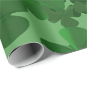 Papier Cadeau Shamrock de la Saint-Patrick (Coin rond)