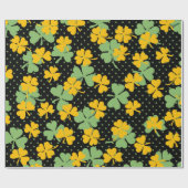Papier Cadeau Shamrock de la St. Patrick's Day (Plat)