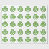 Papier Cadeau Shamrock de noeud celtique (Plat)