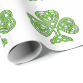 Papier Cadeau Shamrock de noeud celtique (Coin rond)