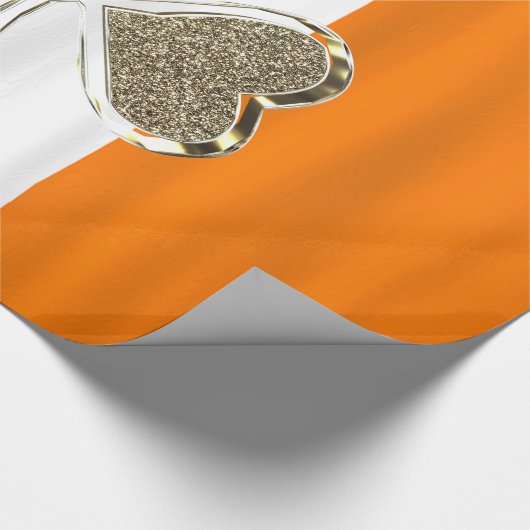 Papier Cadeau Shamrock d'or Clover Irish Flag Irlande Chic (Coin)