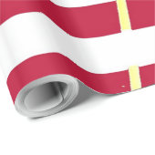 Papier Cadeau Shamrock du drapeau irlandais américain Clover St. (Coin rond)