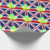Papier Cadeau Shamrock du drapeau irlandais britannique Clover S (Coin)