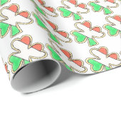 Papier Cadeau Shamrock du drapeau irlandais Cookie St. Patrick's (Coin rond)