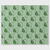 Papier Cadeau Shamrock irlandais avec Rainbow Word Cloud (Plat)