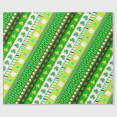 Papier Cadeau Shamrock, jour de Patrick (Plat)